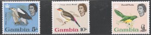Gambia Stamps # 185-187 MNH VF Scott Value $41.25