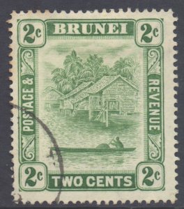 Brunei Scott 45 - SG62, 1924 Brunei River 2c used