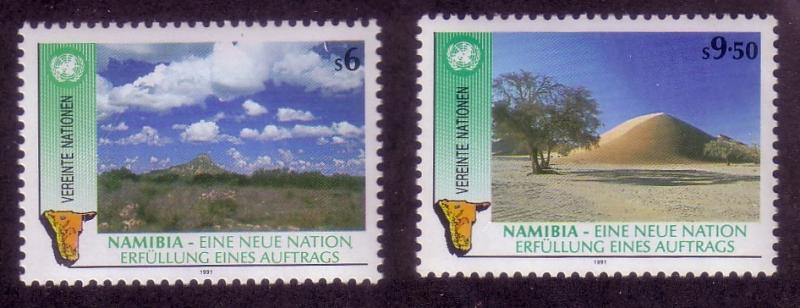 UN Vienna Sc# 114 / 115 Namibian Independence MNH