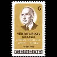 CANADA 1969 - Scott# 491 Gov.V.Massey Set of 1 LH