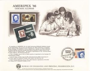 BEP B90 Souvenir Card Ameripex 1986 Canceled