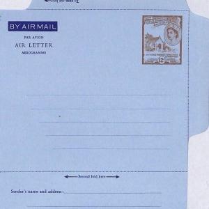 AP95 St Christopher Nevis Angla Airmail Air Letter Postal Stationery Cover PTS