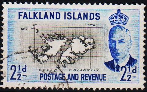 Falkland Islands.1952 2 1/2d  S.G.175 Fine Used