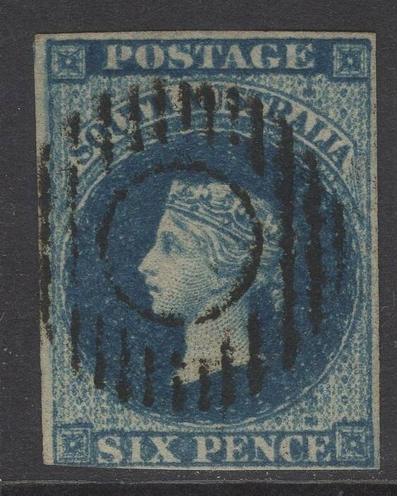 SOUTH AUSTRALIA SG3 1855 6d DEEP BLUE USED