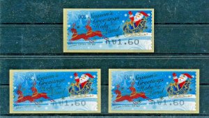 ISRAEL 2009 CHRISTMAS ATM LABELS NAZARETH JERUSALEM & POSTAL SERVICE MNH