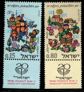 ISRAEL Scott 362-363MNH** stamp set with tabs