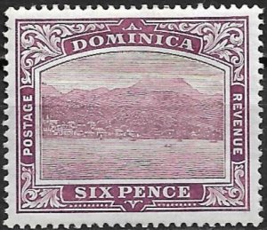 1909 Dominica 42 Roseau 6p MHR OG