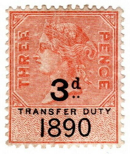 (I.B) QV Revenue : Transfer Duty 3d (1890)