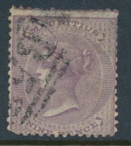 Mauritius 1860 9 cents SG 51 Sc 29 Dull Purple No WMK Used