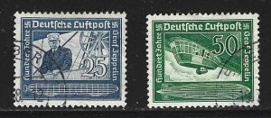 Germany Scott C59-C60 Used Complete Set Air Mail stamps 2018 CV $3.00