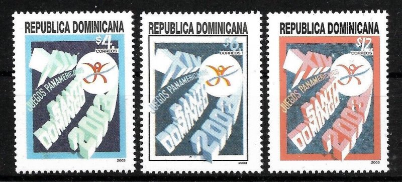 DOMINICAN REPUBLIC YEAR 2003 14TH PAN AMERICAN GAMES IN SANTO DOMINGO SET MNT