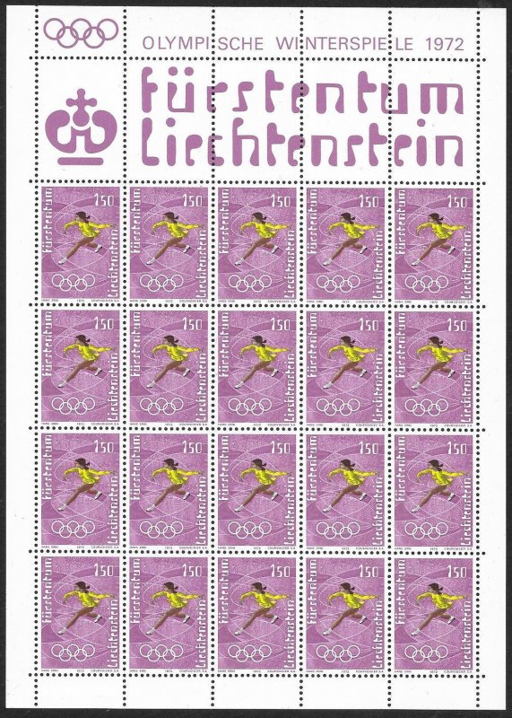 LIECHTENSTEIN (80) All different Sheets of stamps ALL Mint Never Hinged