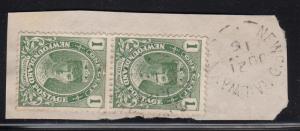 Newfoundland used Scott #104 1c Queen Mary RPO