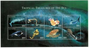 Guyana - 2000 - Marine Life Tropical  - Sheet Of 8 - MNH