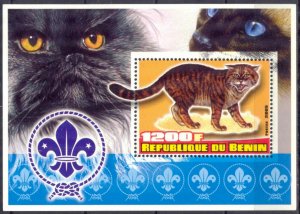 Benin 2005 Scouting Scouts Cats S/S MNH