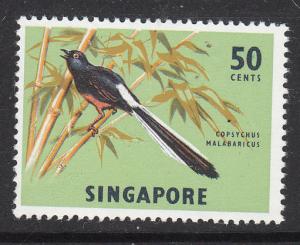 Singapore 1962 Sc 66 Bird 50c mnh