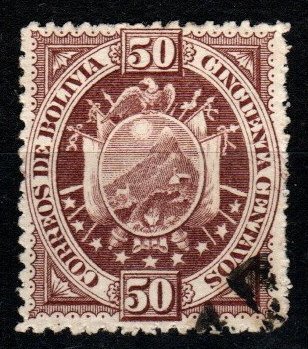 Bolivia #45 F-VF Used CV $20.00 (X1650)