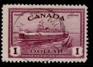 CANADA GVI SG406, $1 purple, VERY FINE USED. CDS