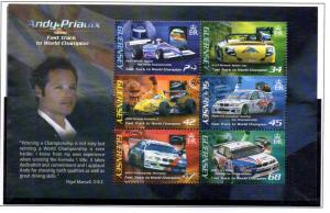 Guernsey Sc 910a 2006 Andy Priaulx stamp sheet used