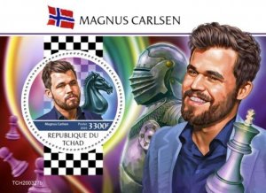 Chad - 2020 Chess Master Magnus Carlsen - Stamp Souvenir Sheet - TCH200327b
