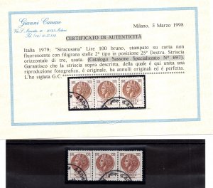 Syracusna Lire 100 stars 2 in position 25 Dx