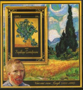 Central African Republic 2011 Painting by Vincent Van Gogh Sc 1800 M/s MNH # ...