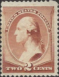 # 210 Red Brown Mint No Gum George Washington SCV-17.00