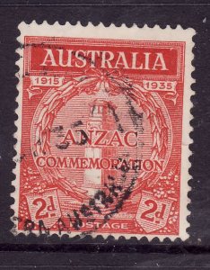 Australia-Sc#150-used 2p red -Whitehall Cenotaph-1935-