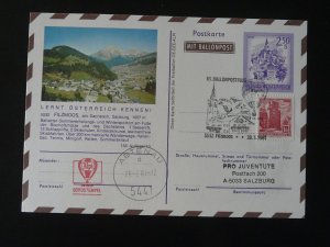 ballonpost Alpi balloon flight Pro Juventute #65 stationery card Austria 1981