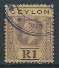 Ceylon #210 Used 1r King George V