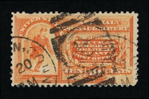 VERY AFFORDABLE GENUINE SCOTT #E3 F-VF USED 1893 ORANGE SPECIAL DELIVERY  #11890