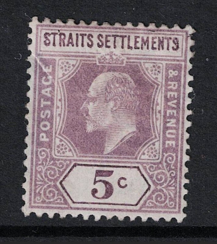 Straits Settlements SG# 130b Mint Hinged / Chalk / Side Gum Thin - S20348