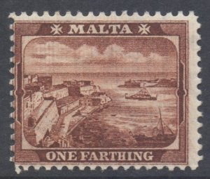 Malta Scott 28 - SG45, 1904 Edward VII 1/4d MH*