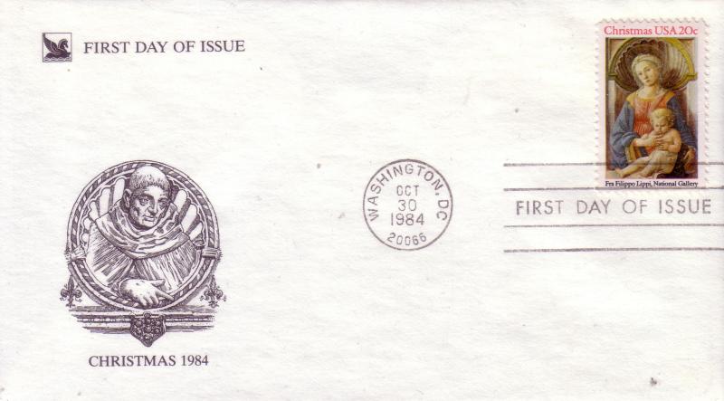 US FDC Sc.# 2063 Christmas 1984 L906