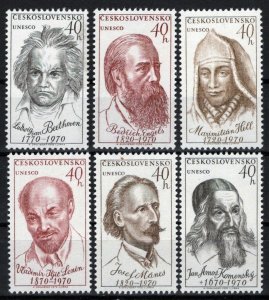 Czechoslovakia 1668-1673 MNH Portraits Historical Figures ZAYIX STAMPS 0425S0242
