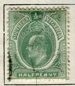 SOUTHERN NIGERIA; 1907 early Ed VII issue fine used 1/2d. value