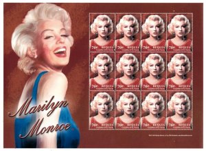 Bequia 2004 - Marilyn Monroe  - Sheet of 12 Stamps -  Scott #330 - MNH