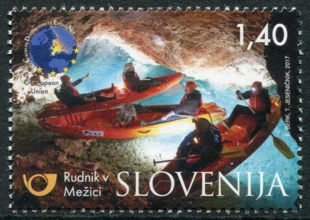 HERRICKSTAMP NEW ISSUES SLOVENIA Sc.# 1214 Tourism 2017, Mezica Mine