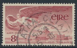 Ireland Eire SG 142b  SC# C4 AIRMAIL Angel Victor over Lough Derg see detail ...