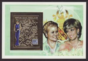 Togo Princess Diana Gold Foil Souvenir Sheet MNH VF