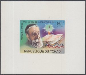 CHAD Sc# 317.1 MNH ANATOLE FRANCE,  NOBEL LAUREATE in LITERATURE, PROOF CARD