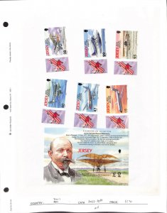 Jersey, Postage Stamp, #1063-1069 Mint NH, 2003 Airplane