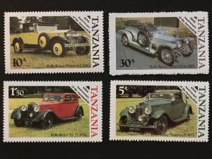 1985 Tanzania 263-266, Automobile Centennial, Rolls Royce, MNH