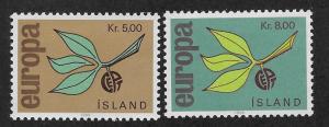 ICELAND SC# 375-6 VF/MNH 1965