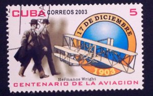 CUBA Sc# 4357 AVIATION HISTORY Wright Bros airplanes 5c 2003 used cto