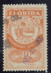 Florida Documentary Stamp Tax 30 Cents Used