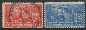 Cuba 1938 Sc B1-2 set used/MH