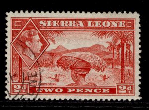 SIERRA LEONE GVI SG191a, 2d scarlet, FINE USED.