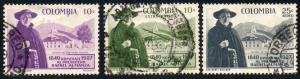 Colombia  Scott  695, C313-314  Used  Complete