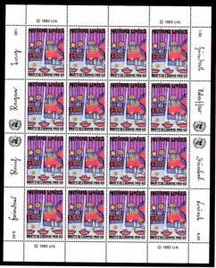 SCOTT 119-120  MNH  UN GENEVA  Sheets of 16 1983